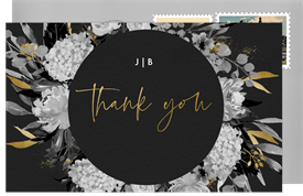 'Gilded Bouquet' Wedding Thank You Note