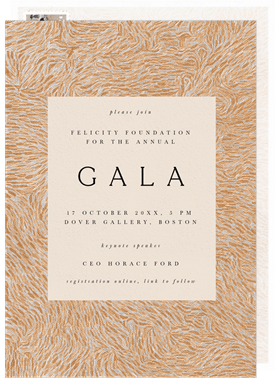 'Impressionist Fields' Gala Invitation