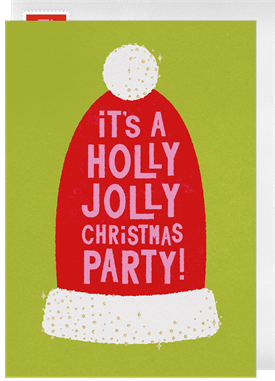 'Holly Type' Christmas Party Invitation