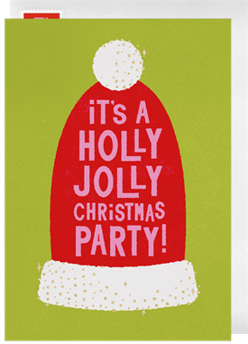 'Holly Type' Business Holiday Party Invitation