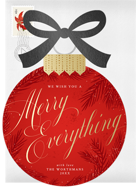 'Classic Ornament' Holiday Greetings Card