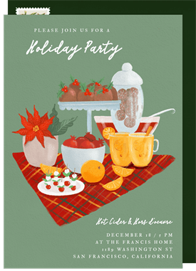 'Festive Picnic' Holiday Party Invitation