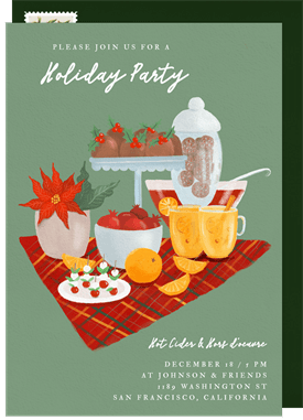 'Festive Picnic' Business Holiday Party Invitation