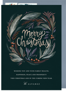 'Merry Christmas Botanicals' Christmas Greetings Card