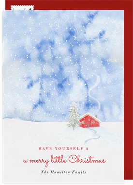 'Winter Cabin' Christmas Greetings Card