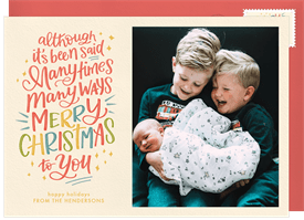 'Many Merry' Holiday Greetings Card