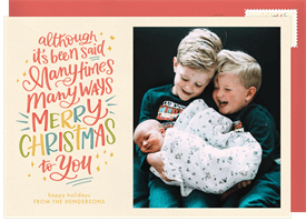 'Many Merry' Christmas Greetings Card