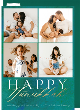 'Elegant Hanukkah' Holiday Greetings Card
