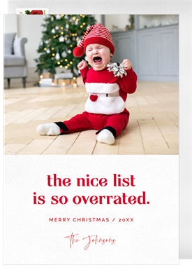 'Overrated' Christmas Greetings Card