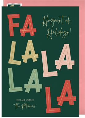 'Quirky Fa La La' Holiday Greetings Card