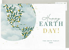 'Peaceful Botanical Earth' Earth Day Card