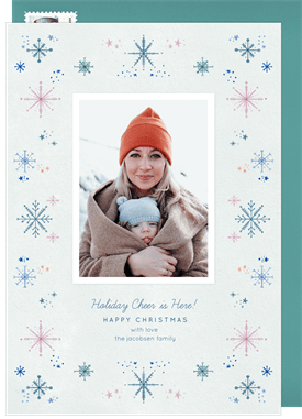 'Snowflake Cheer' Holiday Greetings Card