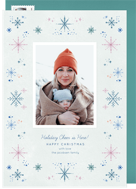 'Snowflake Cheer' Christmas Greetings Card