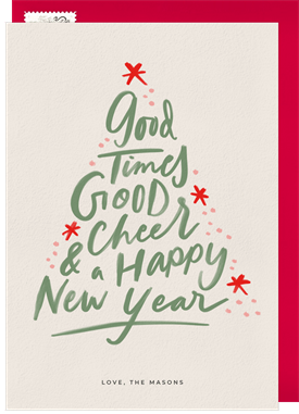 'Good Times Tree' New Year's Greeting Card