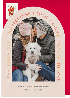 'Arched Sentiments' Holiday Greetings Card