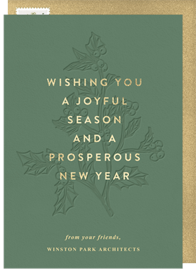 'Prosperous Branch' Business New Year's Greeting Card