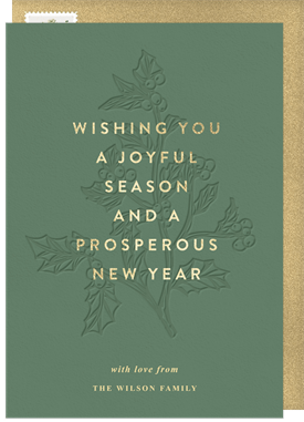 'Prosperous Branch' Holiday Greetings Card