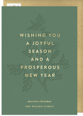 'Prosperous Branch' Christmas Greetings Card