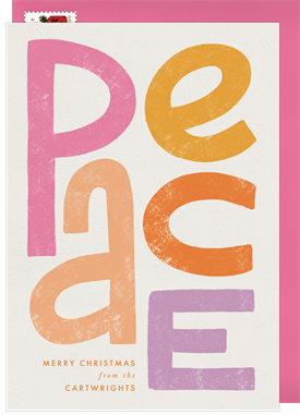 'Blocky Peace' Holiday Greetings Card