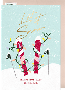'Ski Jolly' Holiday Greetings Card
