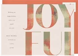 'Painterly Joyful' Business Holiday Greetings Card