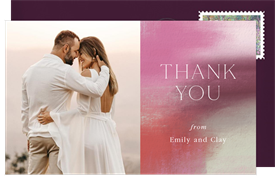 'Dreamy Hues' Wedding Thank You Note