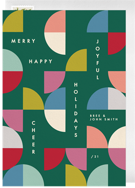 'Geometric' Holiday Greetings Card