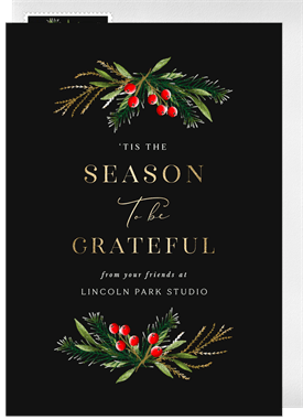 'Grateful Season' Business Holiday Greetings Card
