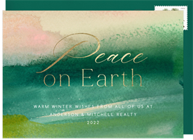 'Peaceful Wash' Business Holiday Greetings Card