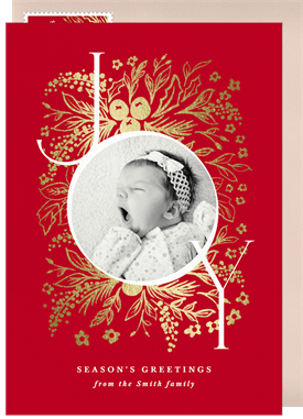 'Festive Joy Frame' Holiday Greetings Card