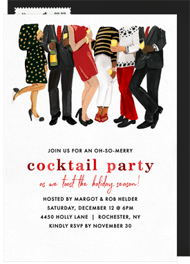 'Party People' Christmas Party Invitation