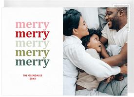 'Merry Merry Merry' Holiday Greetings Card