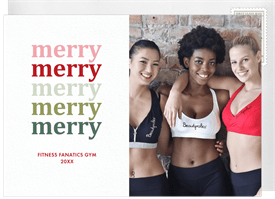 'Merry Merry Merry' Business Holiday Greetings Card