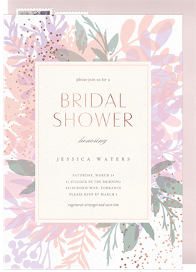 'Soft Bridal Bouquet' Bridal Shower Invitation