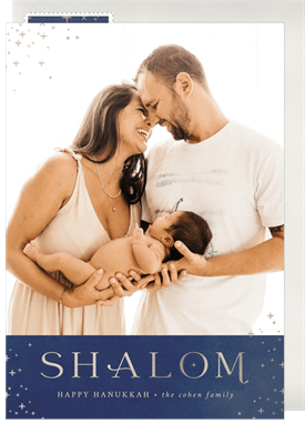 'Shimmering Shalom' Hanukkah Card