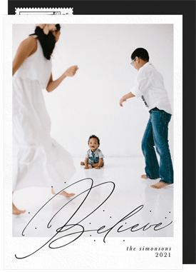'Modern Believe' Holiday Greetings Card