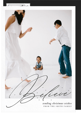 'Modern Believe' Christmas Greetings Card