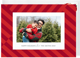 'Candy Cane Inspired' Holiday Greetings Card