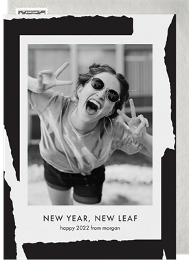 'New Year New Leaf' New Year's Greeting Card