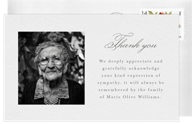'Forever In Our Hearts' Memorial Thank You Note