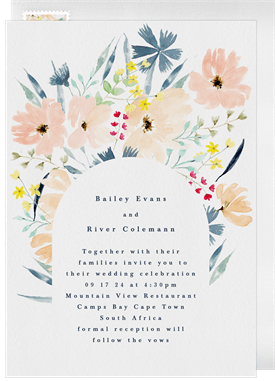 'Spring Wildflowers' Wedding Invitation