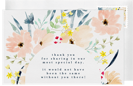 'Spring Wildflowers' Wedding Thank You Note