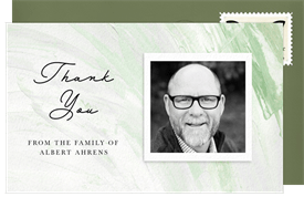 'Subtle Shades' Memorial Thank You Note
