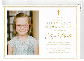 'Classic Grace Photo' First Communion Invitation