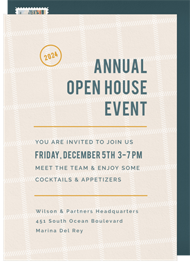 'Preppy' Open House Invitation
