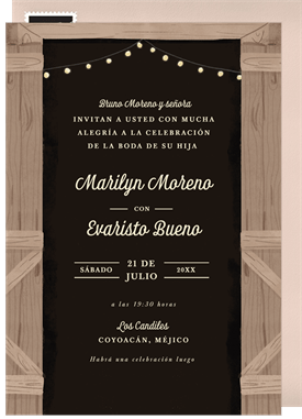 'Rustic Evening' Wedding Invitation