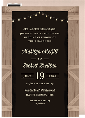 'Rustic Evening' Wedding Invitation