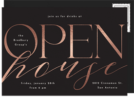 'Typographic Open House' Open House Invitation