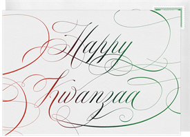 'Kwanzaa Script' Kwanzaa Card