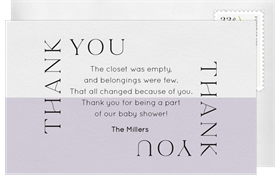 'Framed Baby Shower' Baby Shower Thank You Note